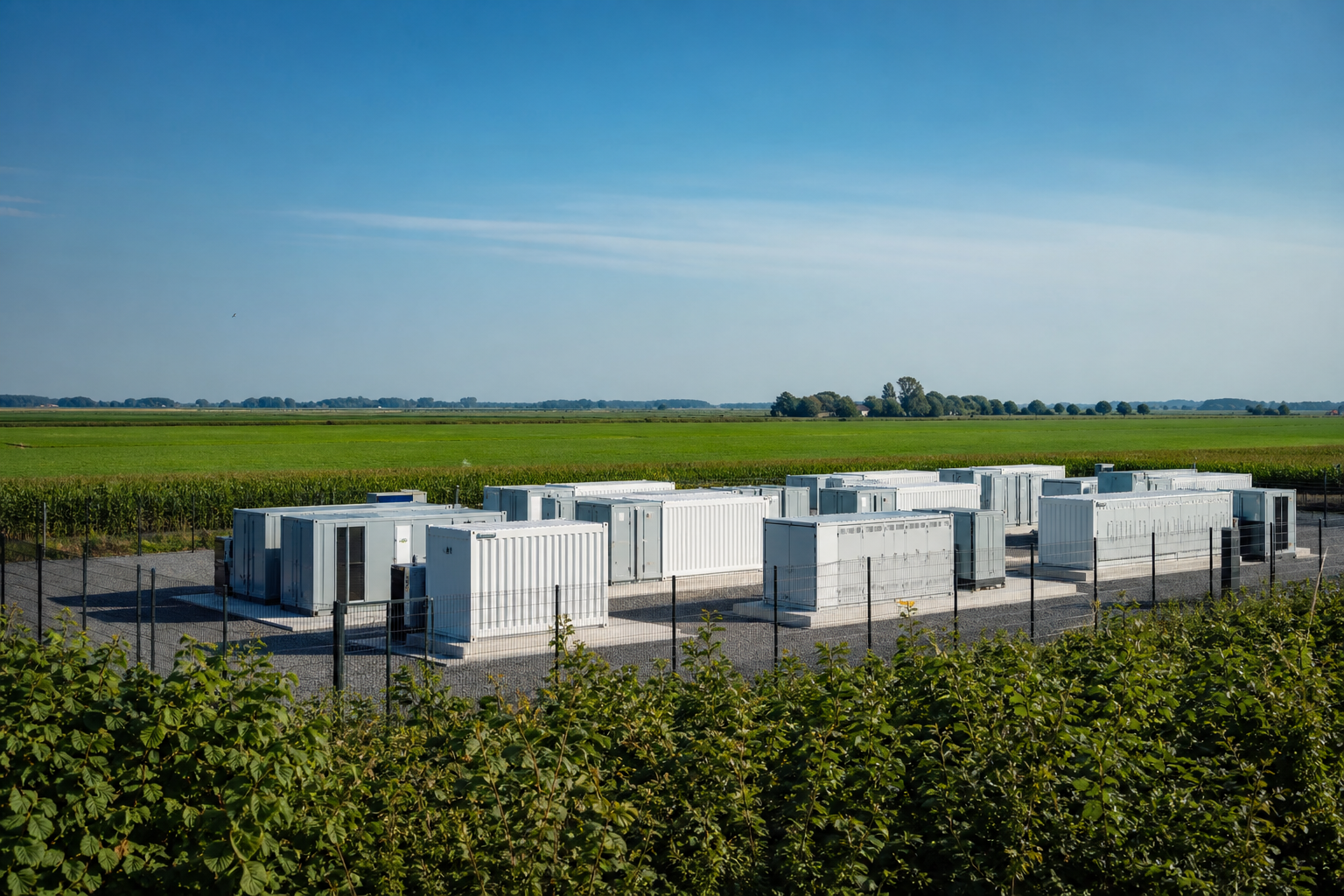 Energieopslag Container Setup Outside Netherlands
